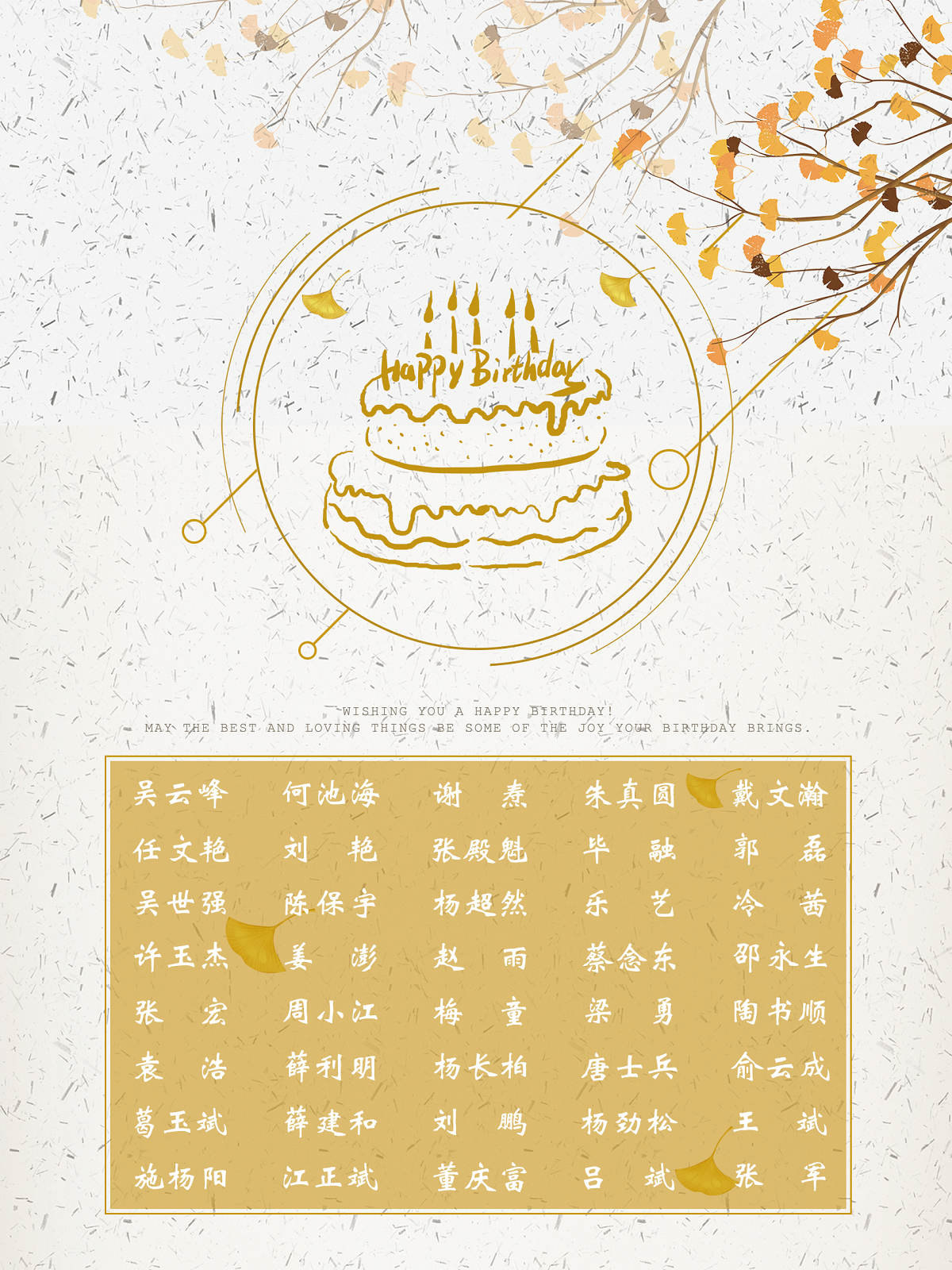 【生日祝?！抗ё?月生日的員工生日快樂(lè )！